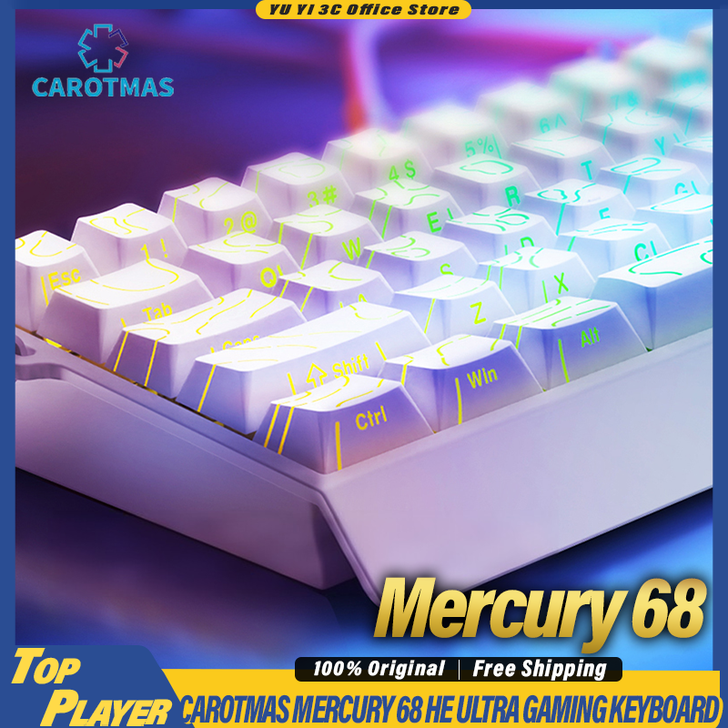 Gaming Keyboard Hall Effect Switches - CAROTMAS Mercury68 Gaming Keyboard Hall Effect