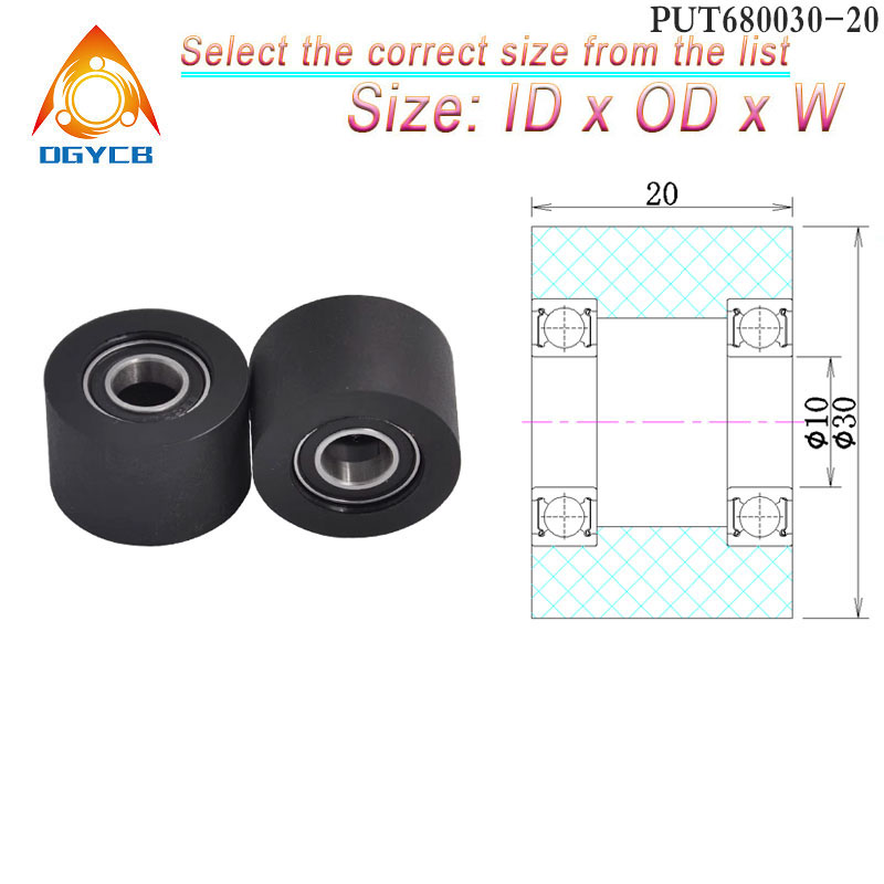 Polyurethane Foam Sheet - 1pcs 10x30x20 Double 6800 Bearing Polyurethane