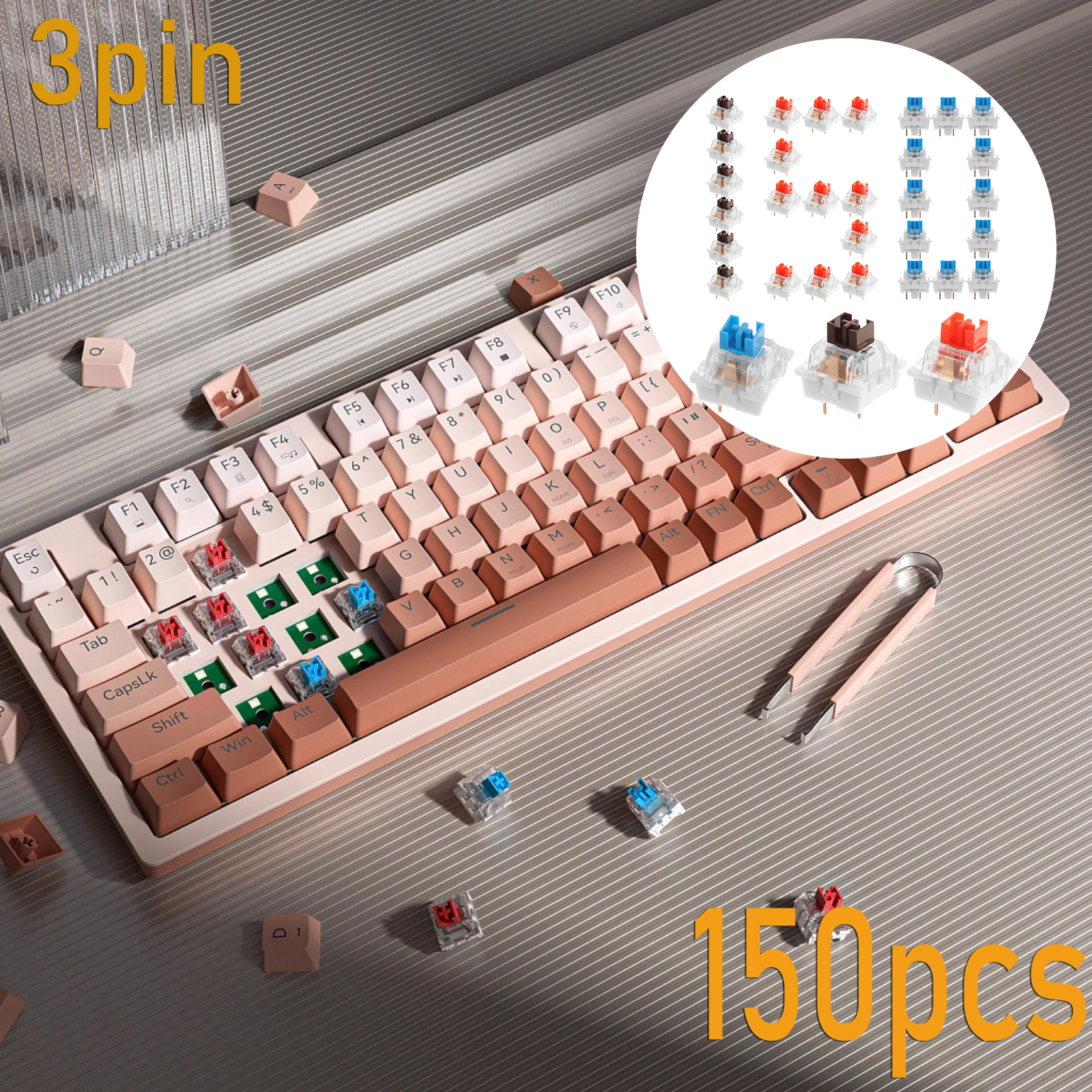 Gaming Keyboard Types - 150Pcs Switch Replacement 3 PIN Mechanical