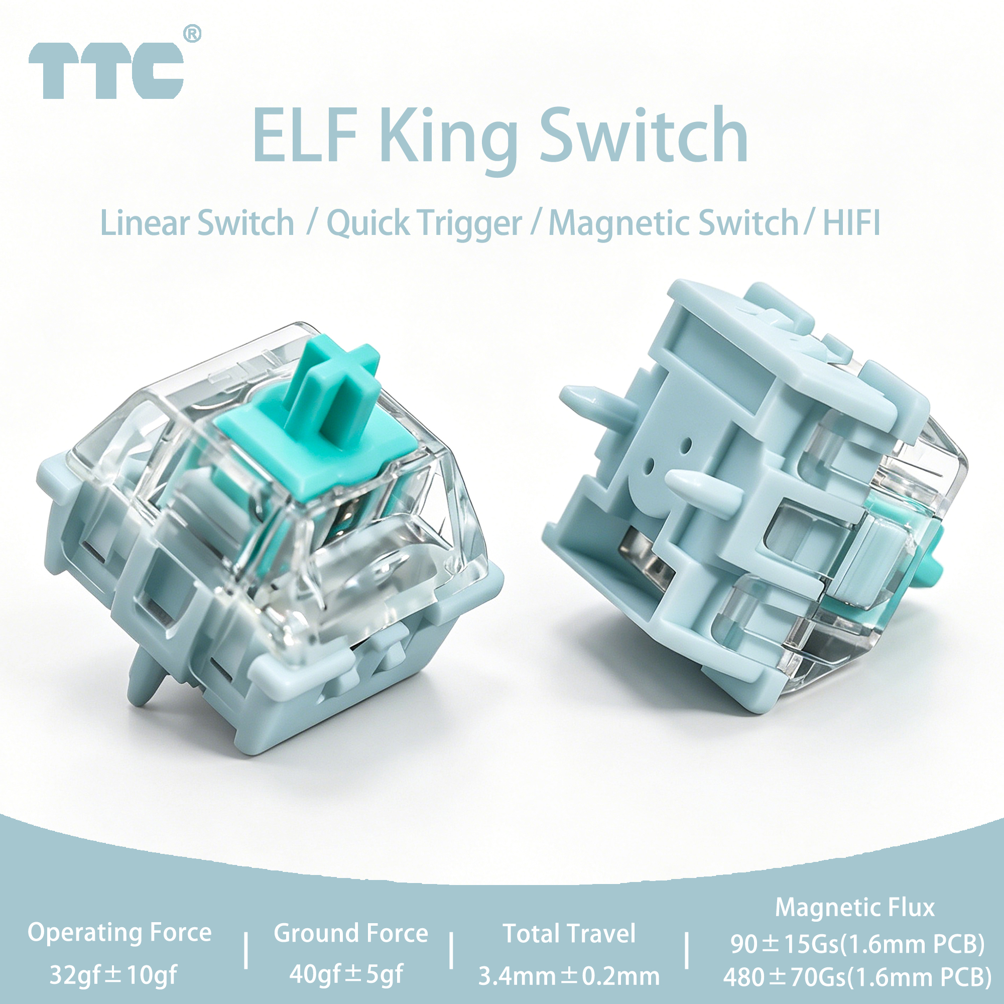 Gaming Keyboard No Rgb - TTC ELF King Magnetic Switches 32gf