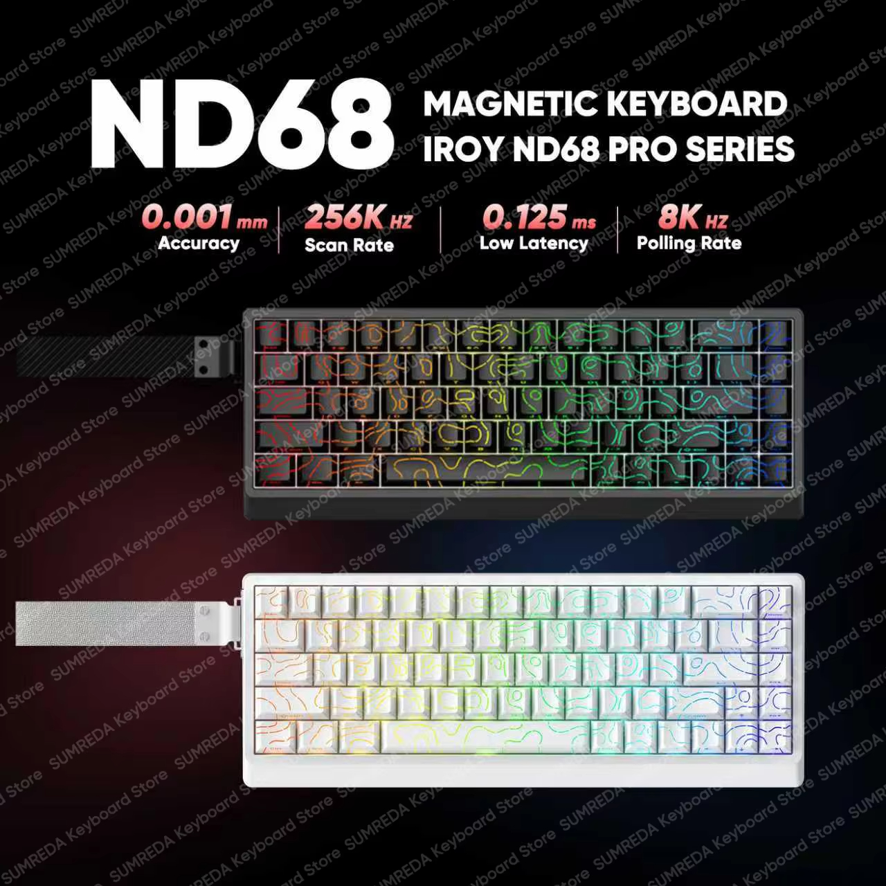 Gaming Keyboard Hall Effect Switches - IROK ND68 Pro Gaming Mechanical Keyboard