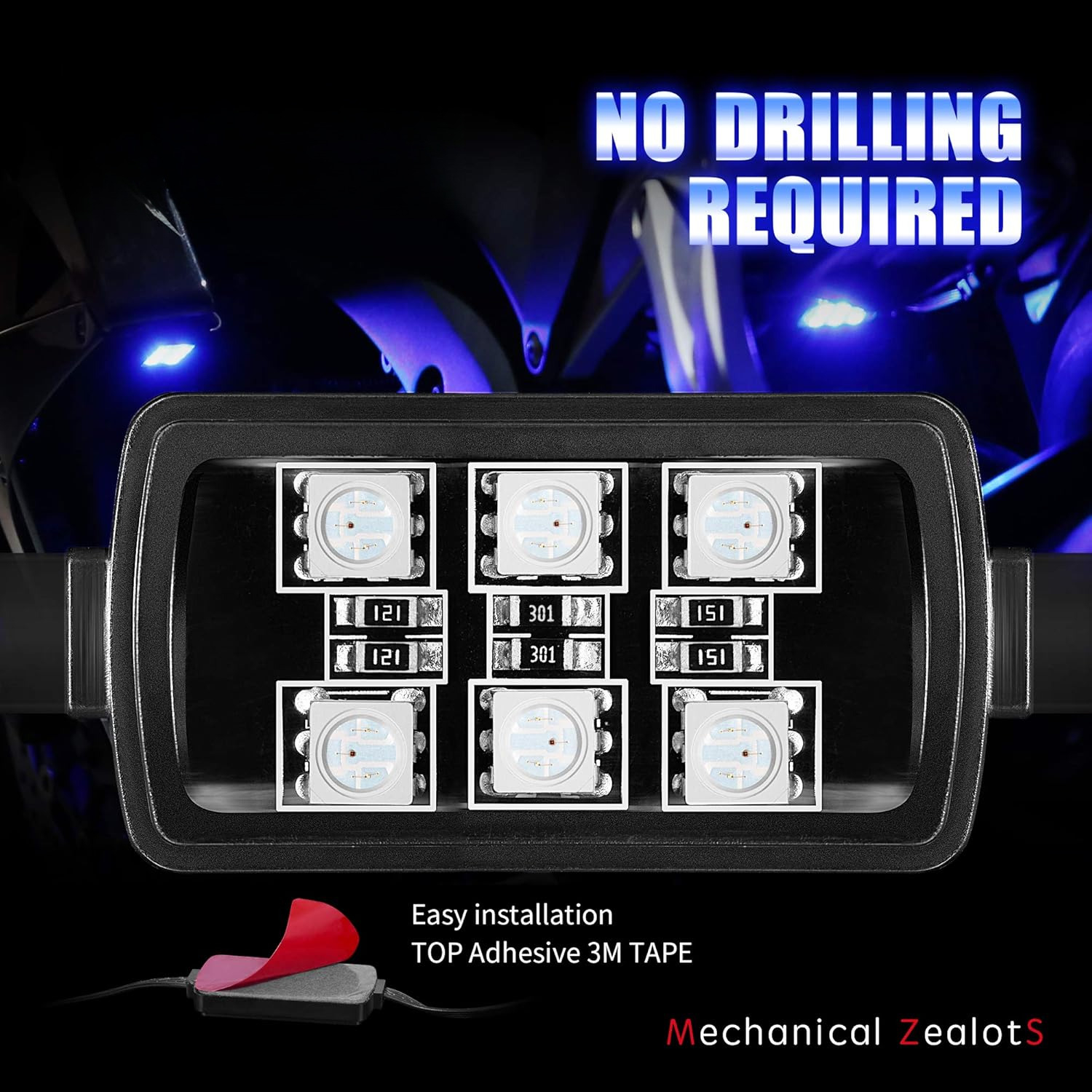 8Pcs Motorcycle LED Light Kit, - Rgb Underglow Strip avaliação e preço