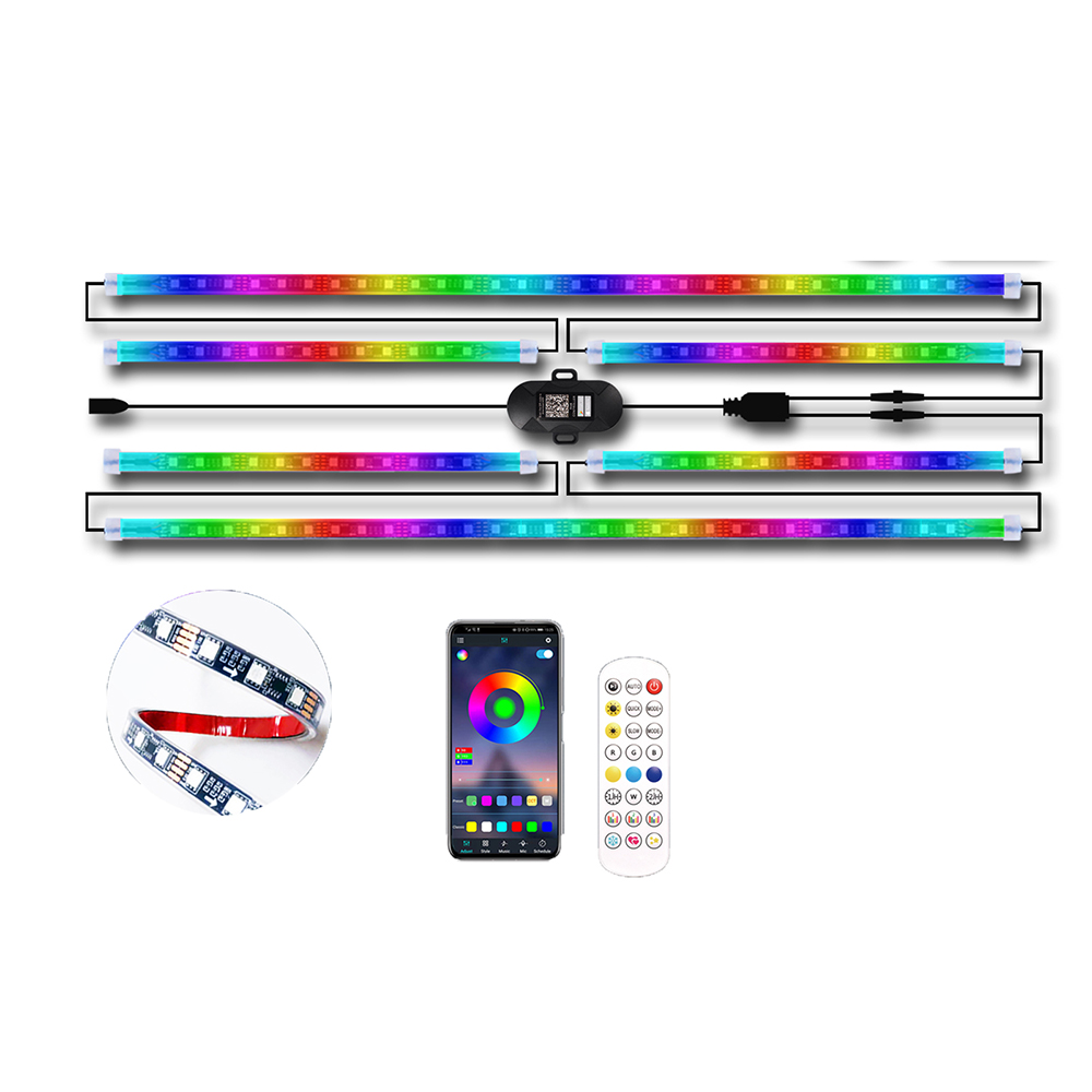 6pcs Dream Color LED Car Under - Rgb Underglow Strip avaliação e preço