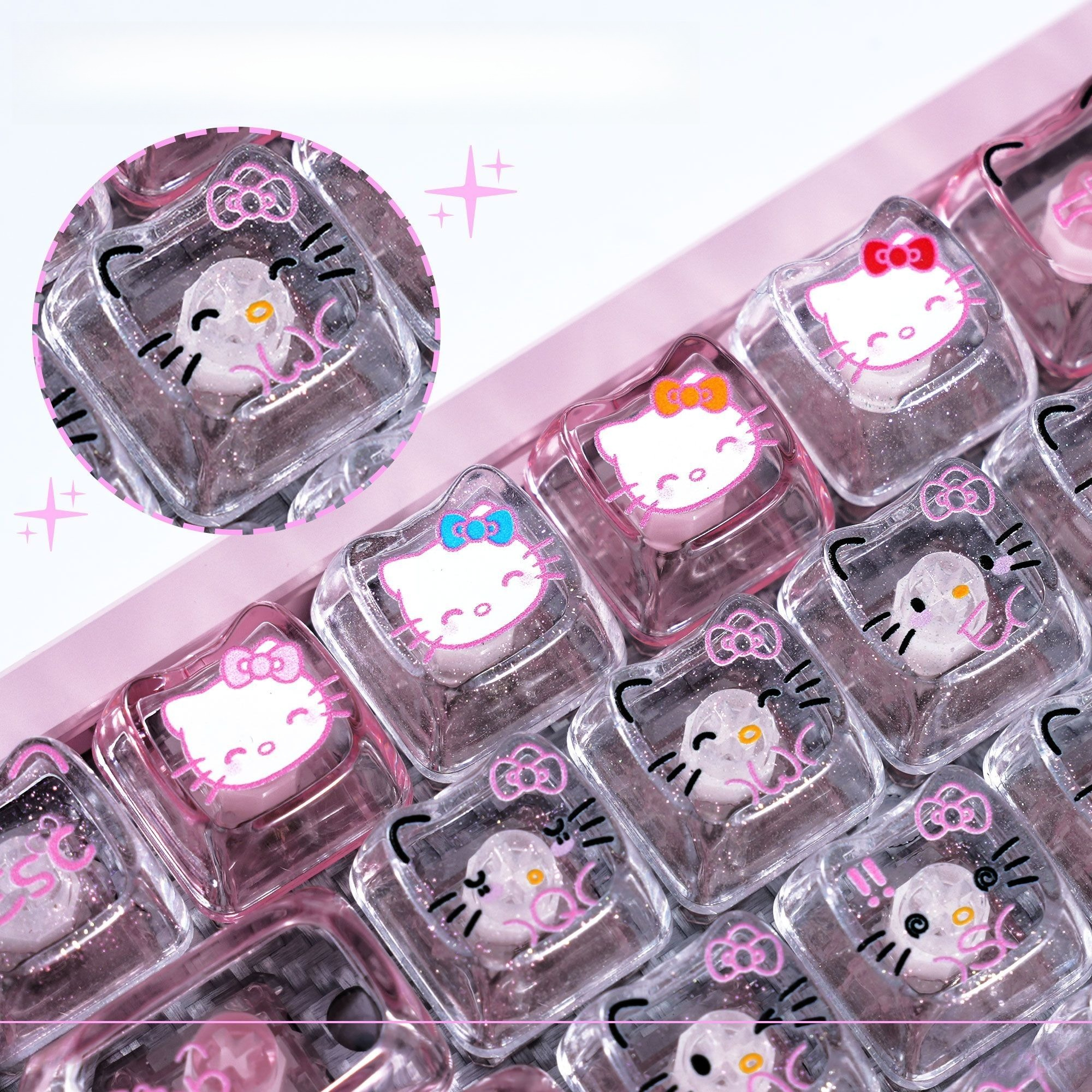 Anime Sanrio Hello Kitty Trans - Gaming Keyboard No Rgb avaliação e preço