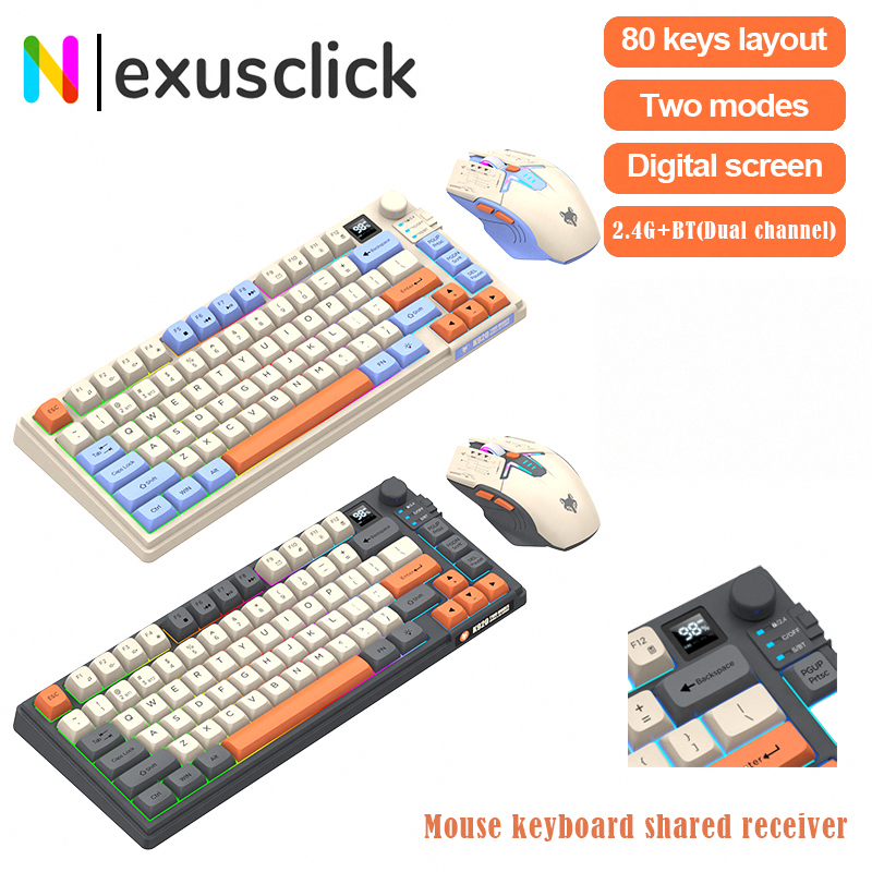 New Dual-Mode 80 Keys Wireless - Gaming Keyboard And Mouse Combo avaliação e preço