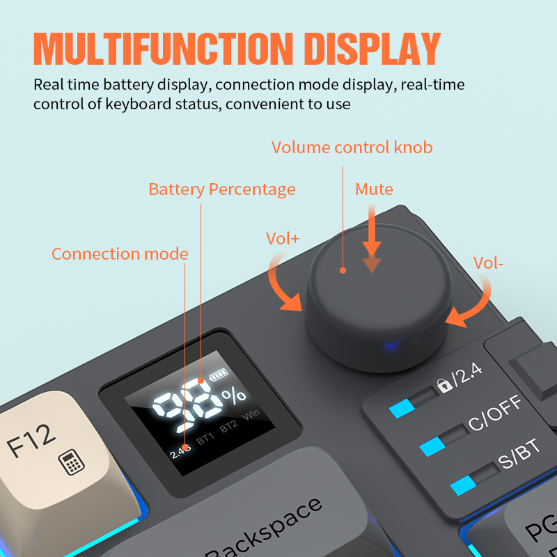 New Dual-Mode 80 Keys Wireless - Gaming Keyboard And Mouse Combo avaliação e preço