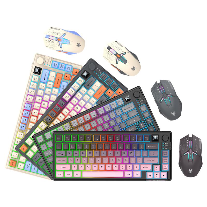 New Dual-Mode 80 Keys Wireless - Gaming Keyboard And Mouse Combo avaliação e preço