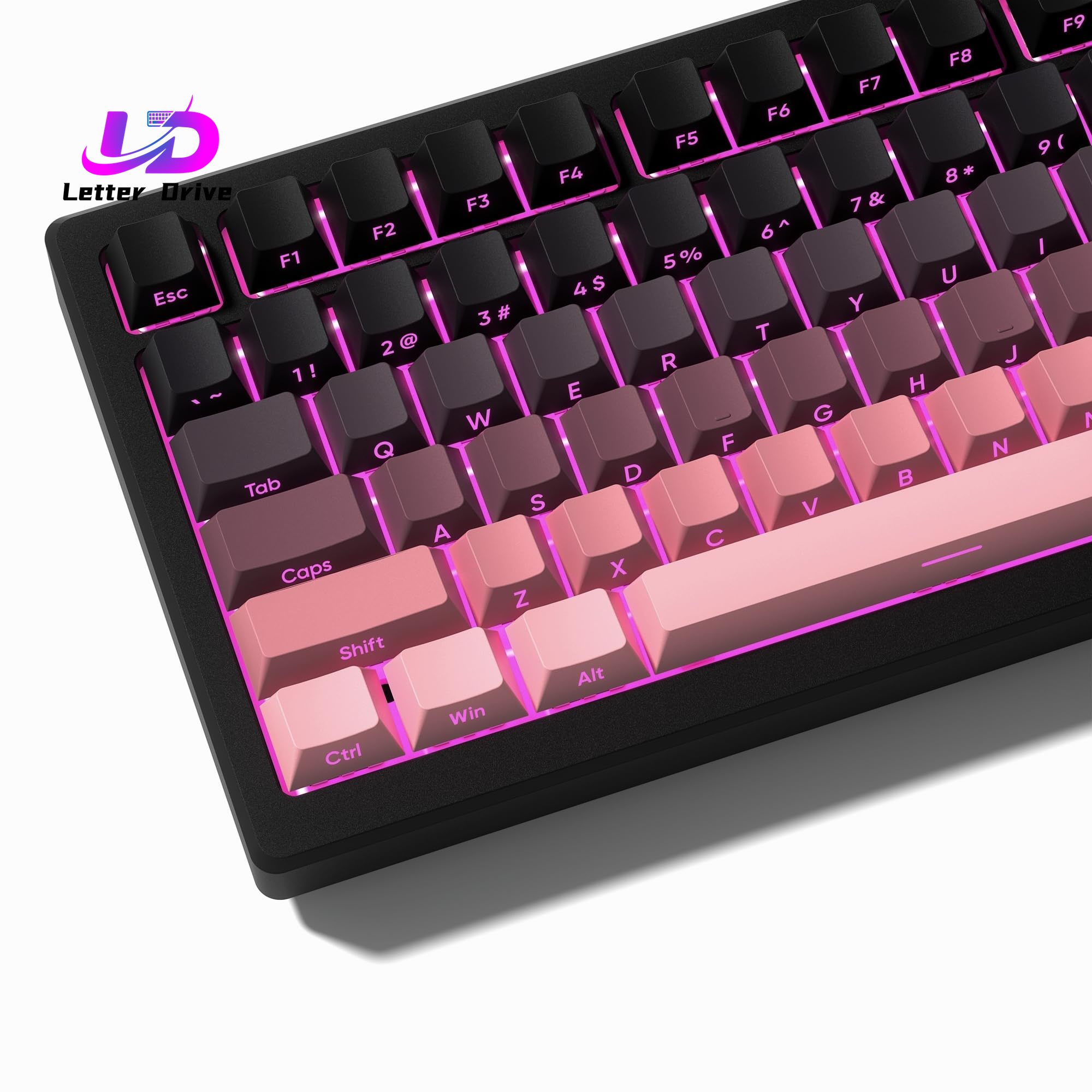 136 Key Black and Pink Print B - Keyboard Gaming Black avaliação e preço