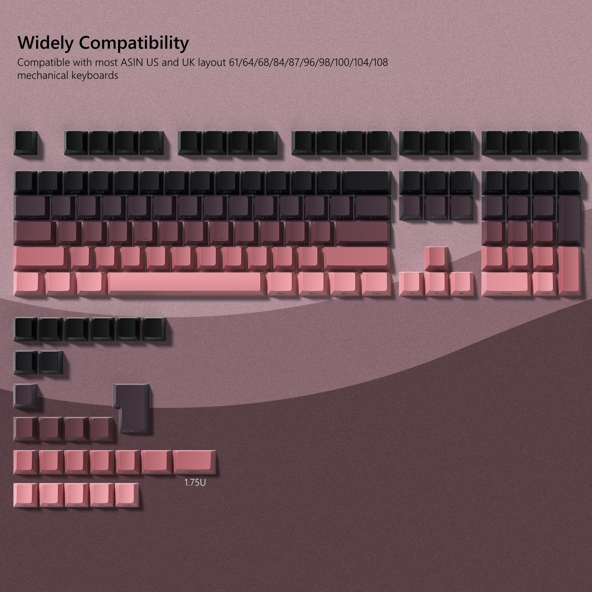 136 Key Black and Pink Print B - Keyboard Gaming Black avaliação e preço