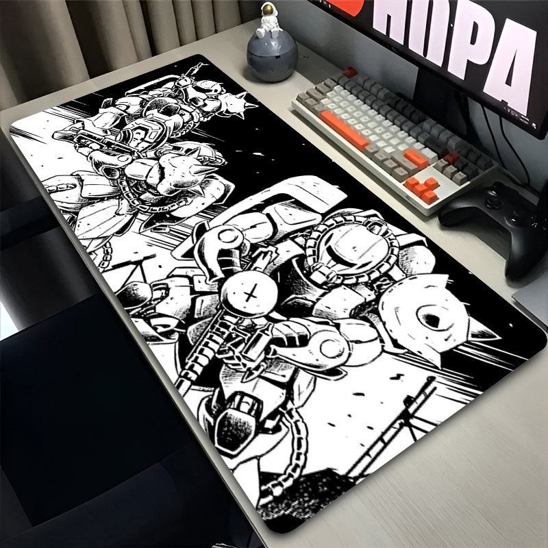 Black and white Mouse Pad Game - Keyboard Gaming Black avaliação e preço