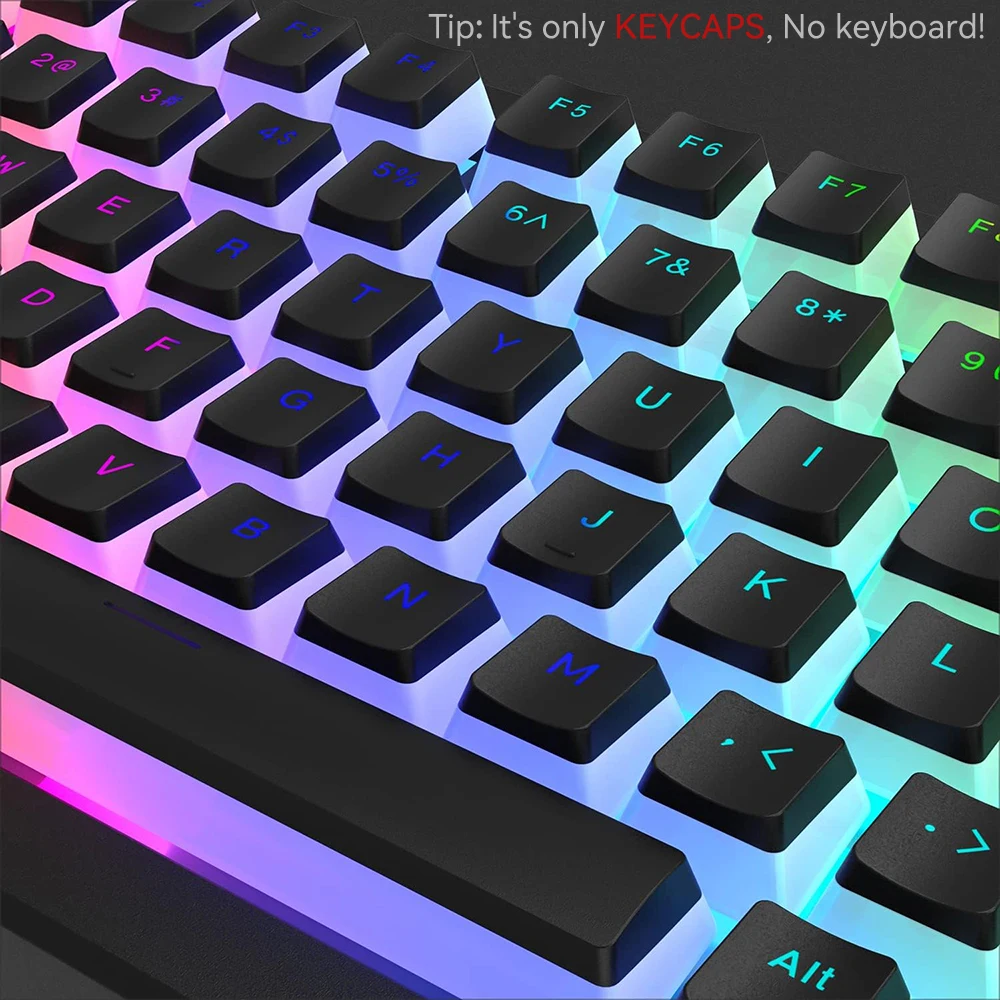 New Pudding PBT Keycaps 129 Ke - Gaming Keyboard Non Mechanical avaliação e preço
