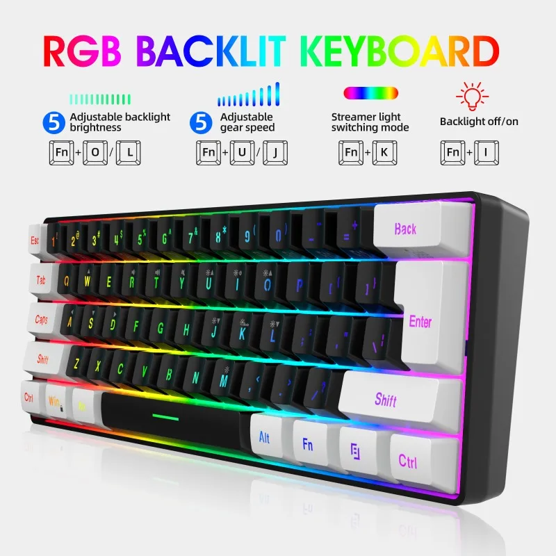 Keyboard and mouse 60% compute - Gaming Keyboard And Mouse Combo avaliação e preço