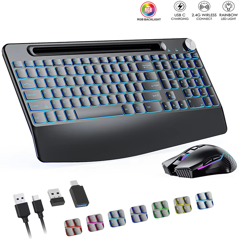 2.4G&Type-C Wireless Keyboard  - Gaming Keyboard Types avaliação e preço