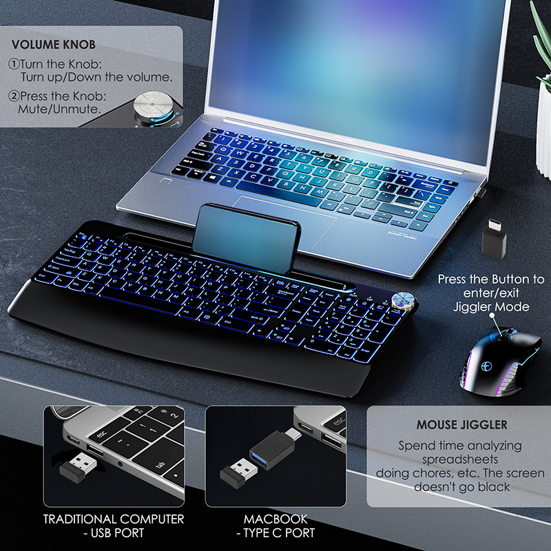 2.4G&Type-C Wireless Keyboard  - Gaming Keyboard Types avaliação e preço