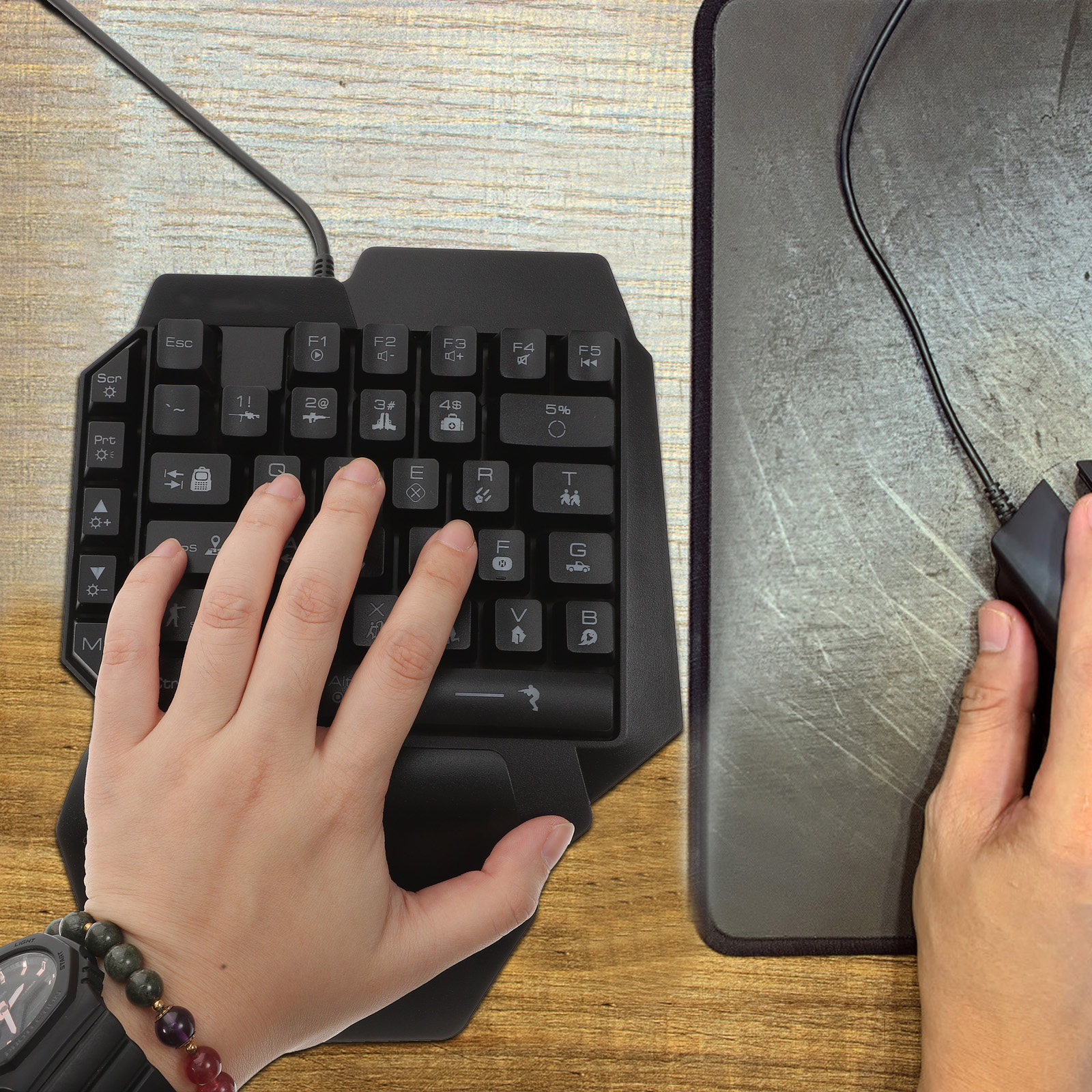 Single-Handed Gaming Keyboard  - Gaming Keyboard Training avaliação e preço