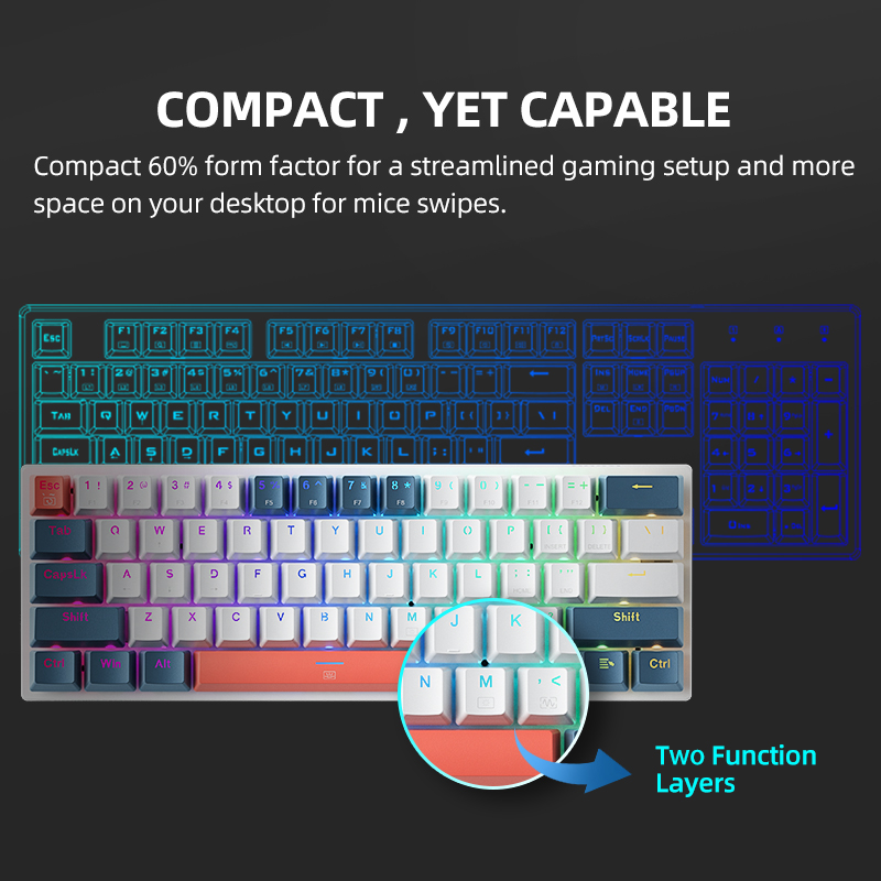 K500-B61 Machenike Mini Mechan - Gaming Keyboard Non Mechanical avaliação e preço