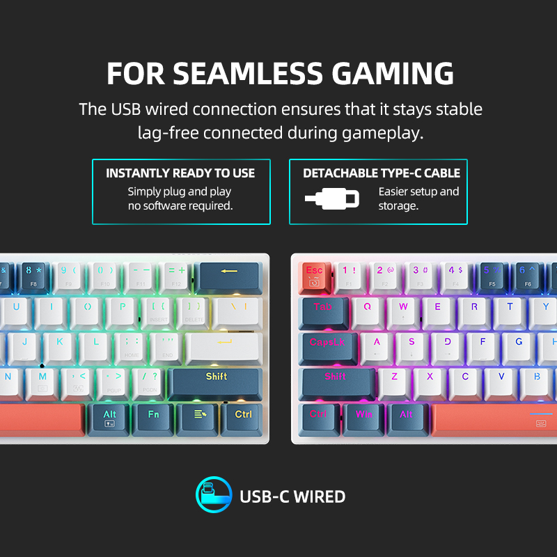 K500-B61 Machenike Mini Mechan - Gaming Keyboard Non Mechanical avaliação e preço