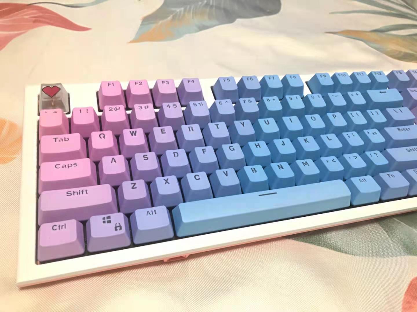 104 Keys Rainbow Gradient OEM  - Gaming Keyboard No Rgb avaliação e preço