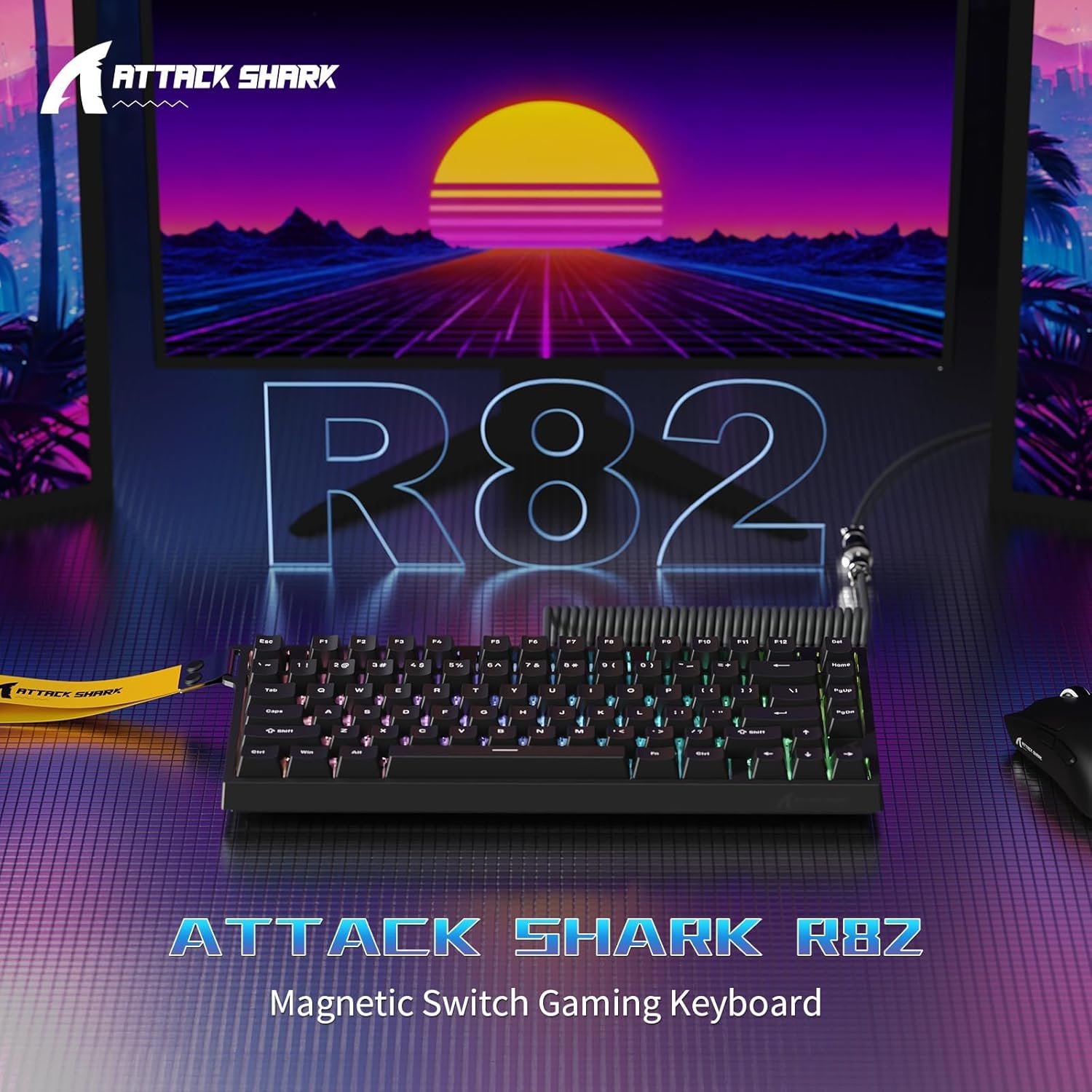 ATTACK SHARK R82HE Wired Mecha - Gaming Keyboard Hall Effect Switches avaliação e preço