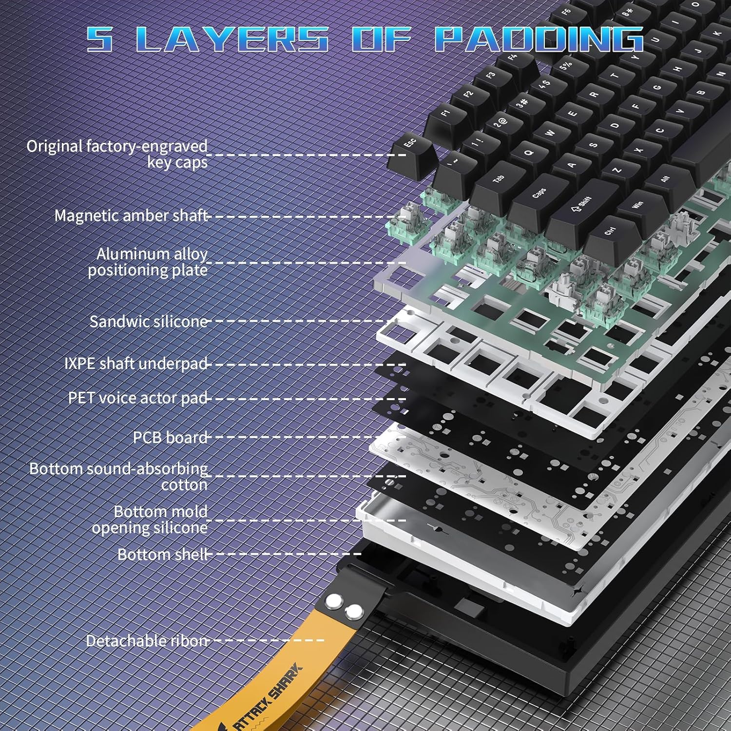 ATTACK SHARK R82HE Wired Mecha - Gaming Keyboard Hall Effect Switches avaliação e preço
