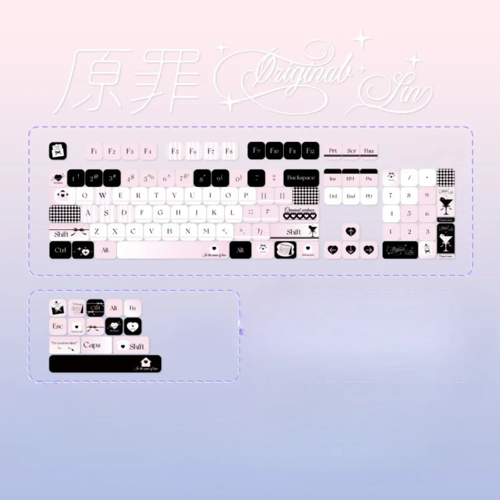Custom MOA Keycap PBT 118 Keys - Keyboard Gaming Black avaliação e preço