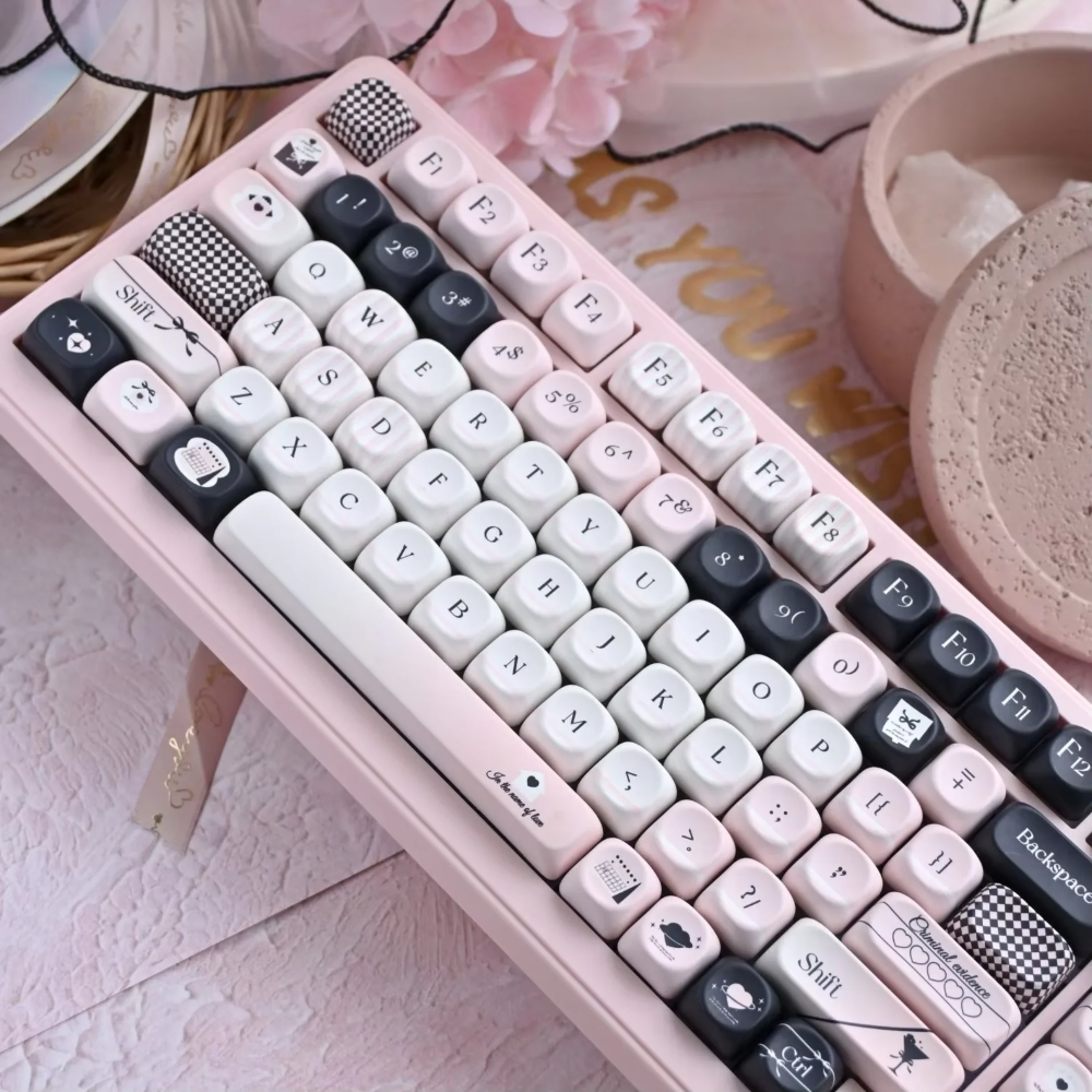 Custom MOA Keycap PBT 118 Keys - Keyboard Gaming Black avaliação e preço