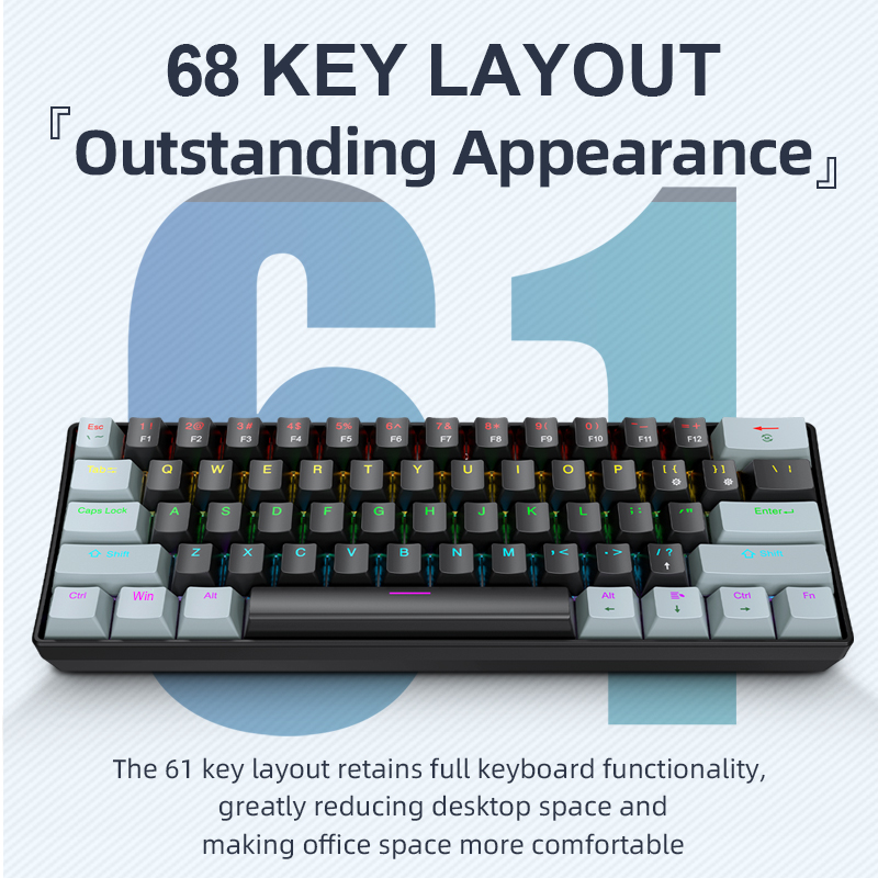 APAYADO K61 Mini Mechanical Ke - Gaming Keyboard Non Mechanical avaliação e preço