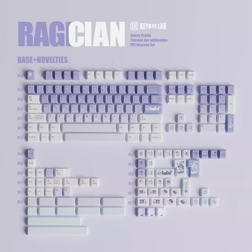 Magician Rabbit Theme Keycap S - Gaming Keyboard Blue avaliação e preço