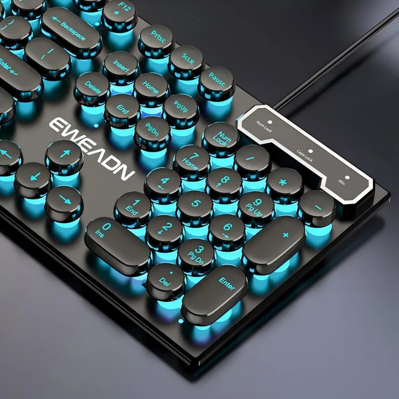 Retro Punk Mechanical Feel Key - Gaming Keyboard And Mouse avaliação e preço