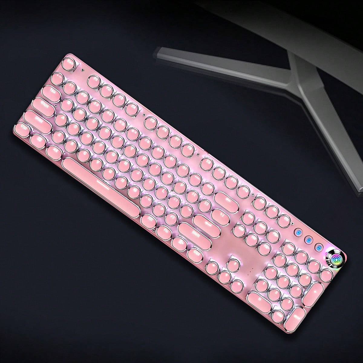 Typewriter Style Mechanical Ga - Gaming Keyboard Blue avaliação e preço