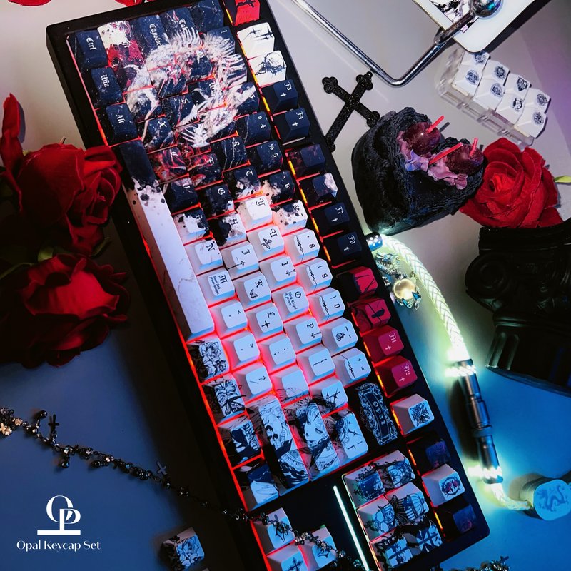 Black White Theme Keycap PBT F - Keyboard Gaming Black avaliação e preço