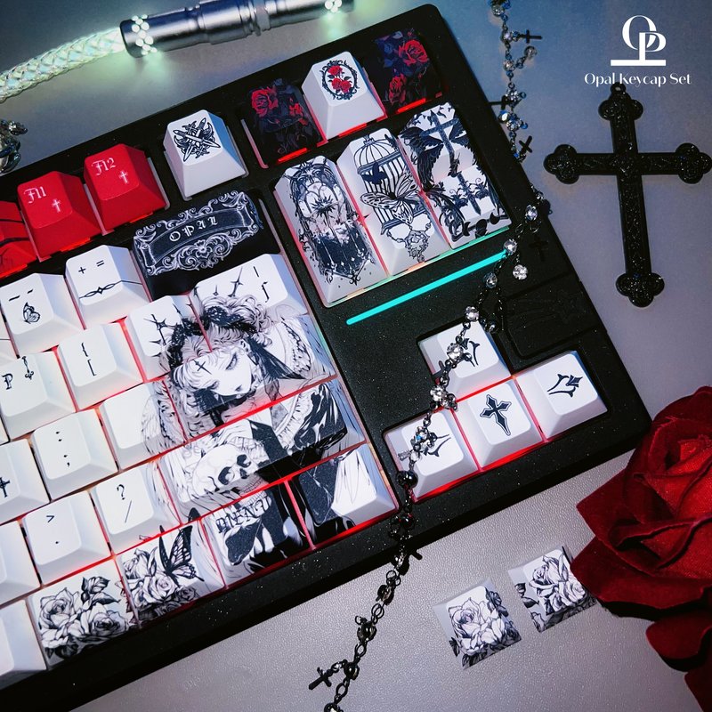 Black White Theme Keycap PBT F - Keyboard Gaming Black avaliação e preço
