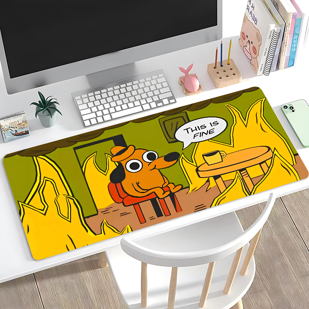 This Is Fine Dog Dachshund Mou - Gaming Keyboard Tactile avaliação e preço