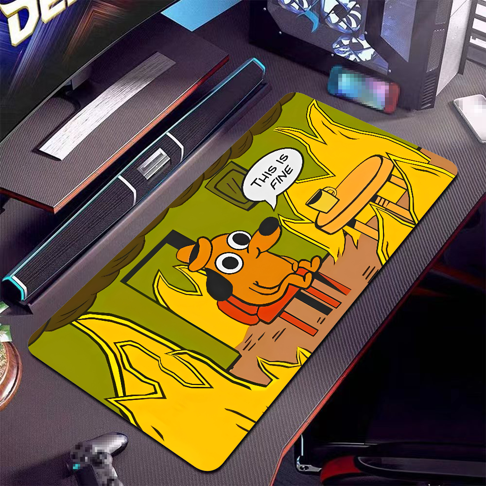 This Is Fine Dog Dachshund Mou - Gaming Keyboard Tactile avaliação e preço