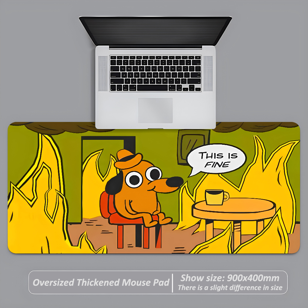 This Is Fine Dog Dachshund Mou - Gaming Keyboard Tactile avaliação e preço