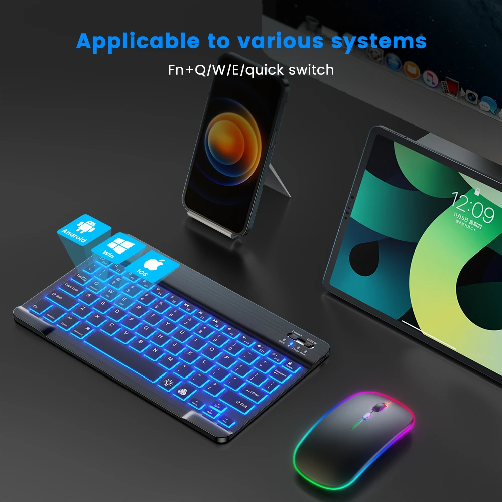READ YYEAH RGB Backlit Bluetoo - Gaming Keyboard And Mouse Combo avaliação e preço