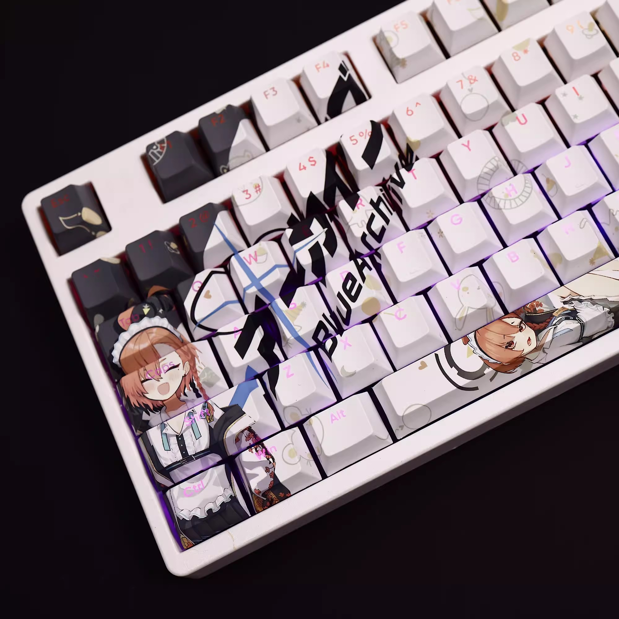 108 Keys/set Blue Archive Mika - Gaming Keyboard Blue avaliação e preço