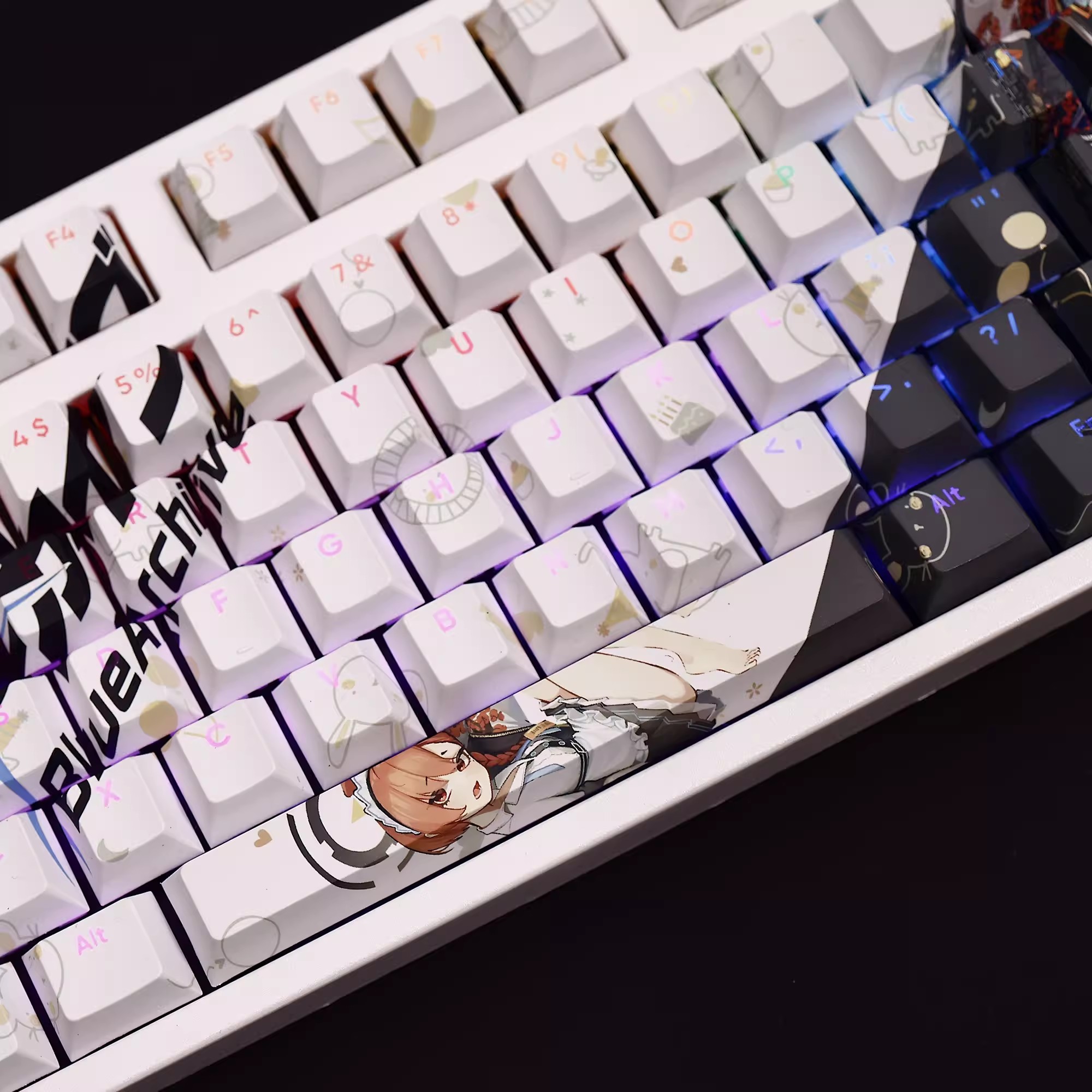 108 Keys/set Blue Archive Mika - Gaming Keyboard Blue avaliação e preço
