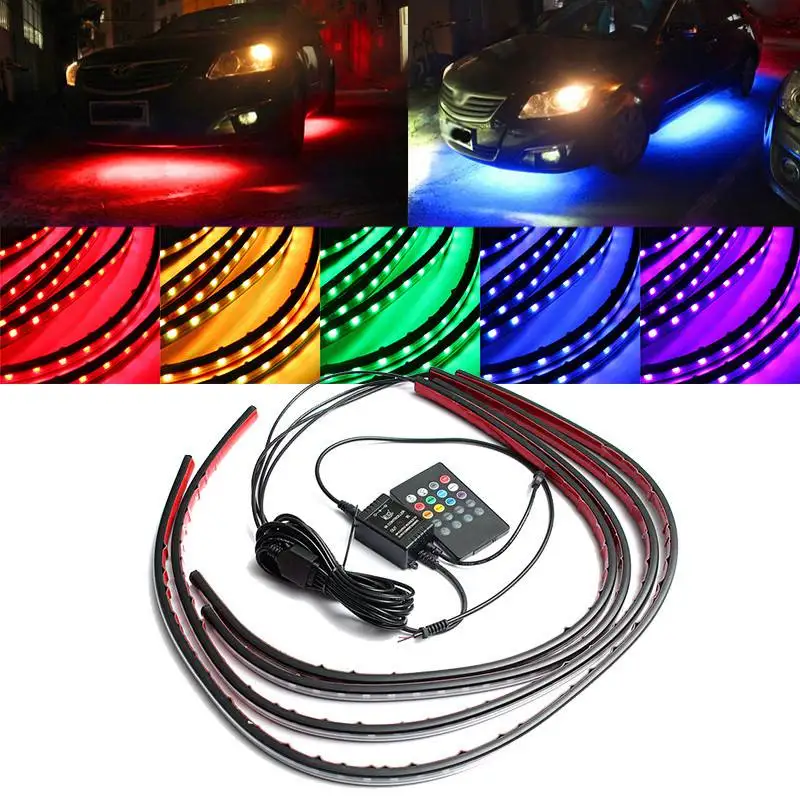 4x Waterproof RGB 5050 SMD Fle - Rgb Underglow Strip avaliação e preço