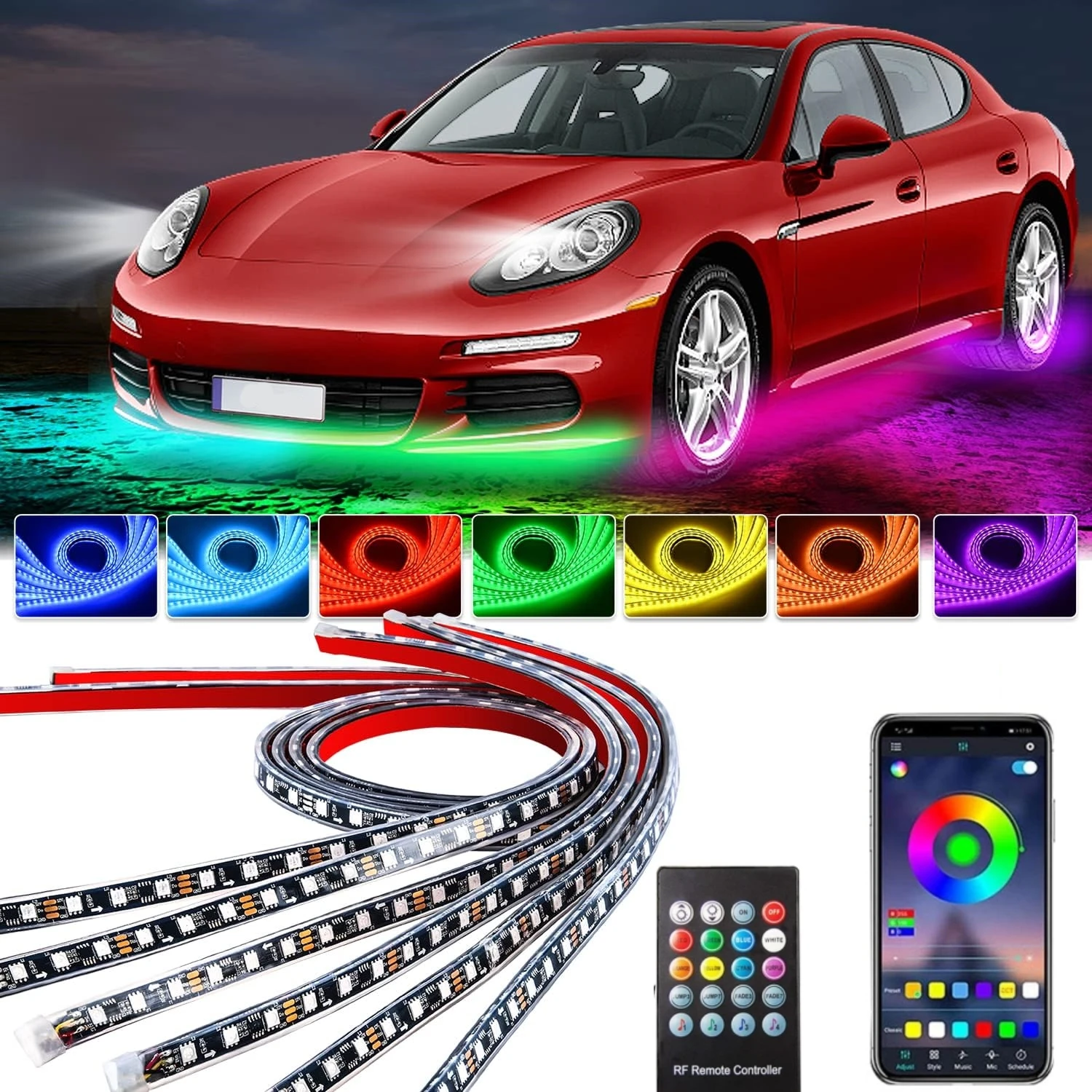 Car Underglow Neon Light Flexi - Rgb Underglow Strip avaliação e preço