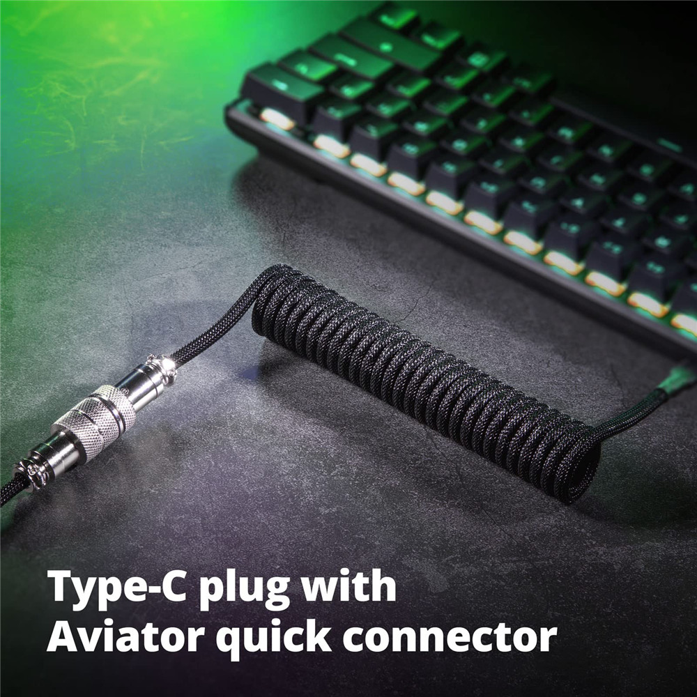 Mechanical Keyboard Coiled Cab - Gaming Keyboard Types avaliação e preço
