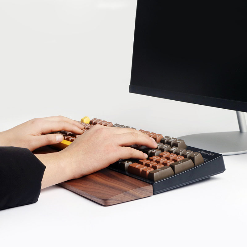 One-Hand Oak Walnut Wooden Key - Wrist Rest Wood avaliação e preço