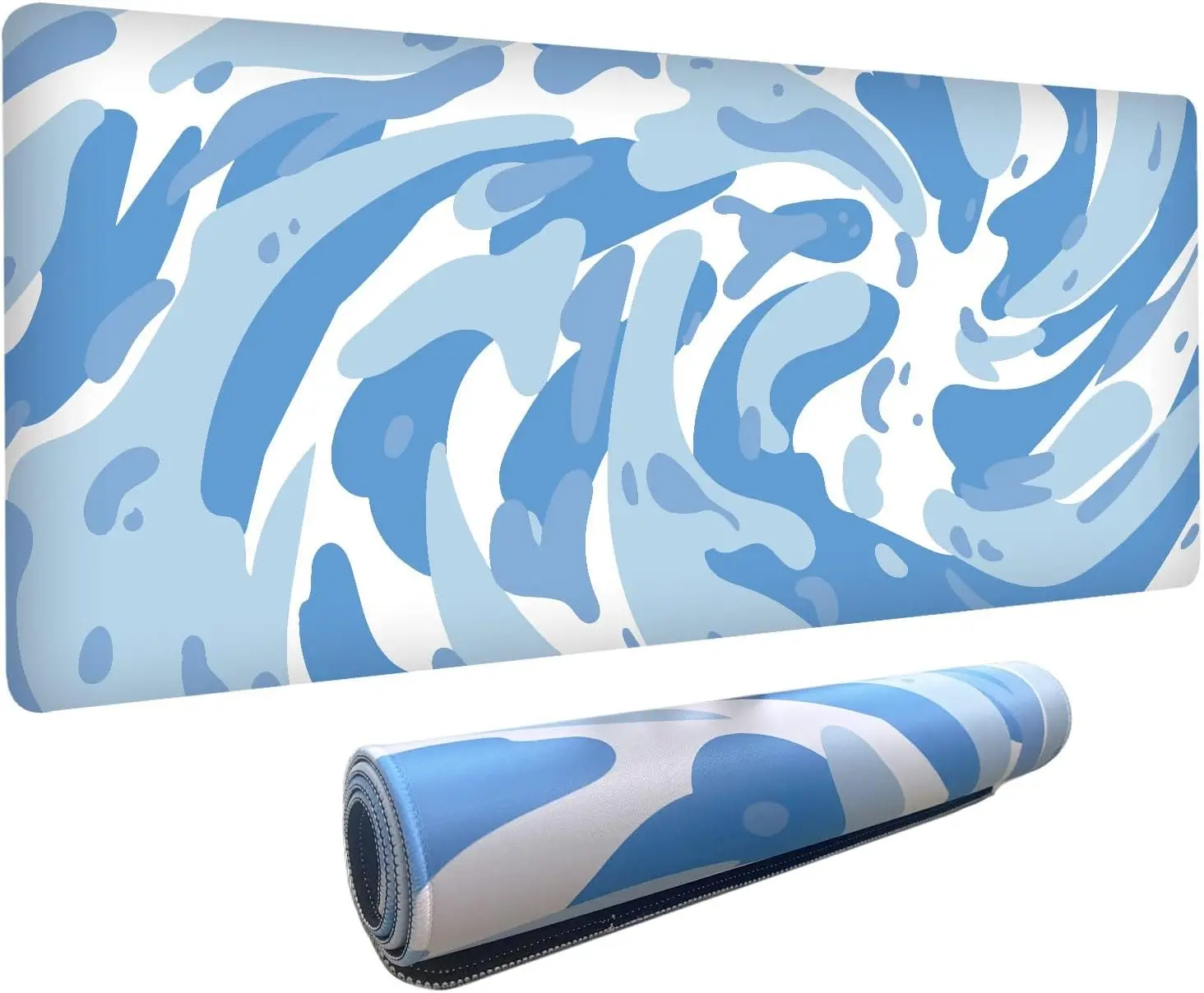 Light Blue Camo Swirl Pattern  - Gaming Keyboard Blue avaliação e preço