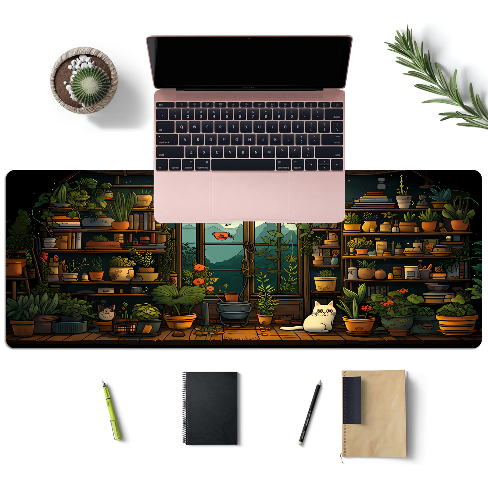 Cute Cat Mouse Pad Desk Pad Ka - Gaming Keyboard And Mouse avaliação e preço