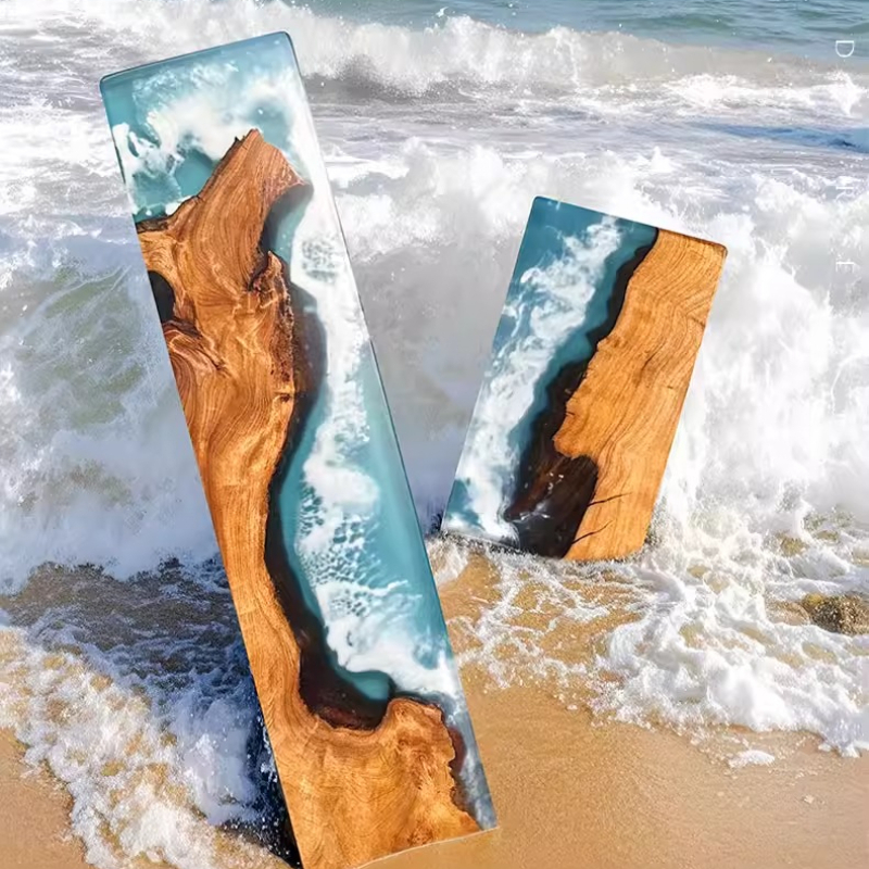 Handcrafted Ocean Wave Resin W - Wrist Rest Wood avaliação e preço