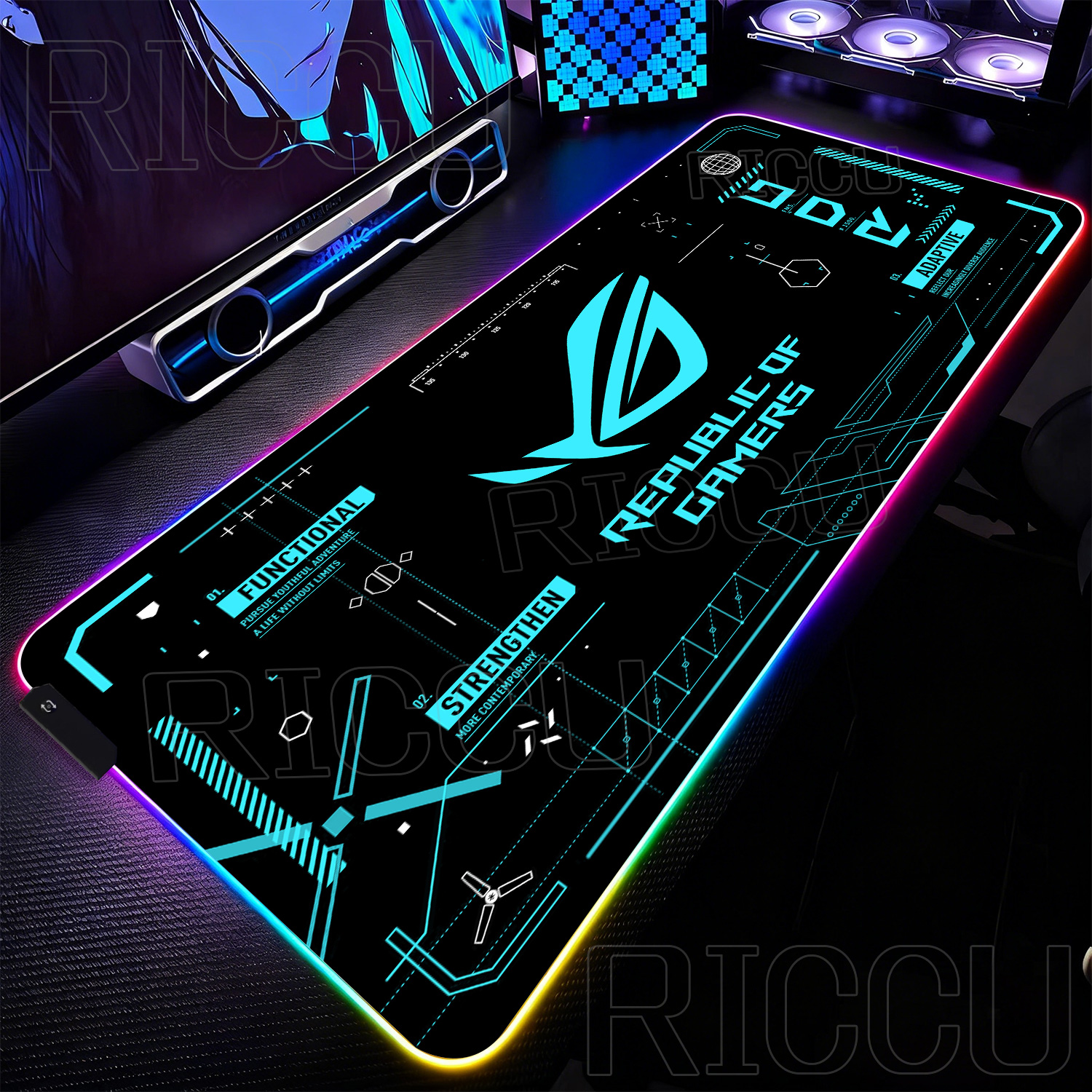 RGB XXL HD Printing Gaming Mat - Gaming Keyboard Corsair avaliação e preço