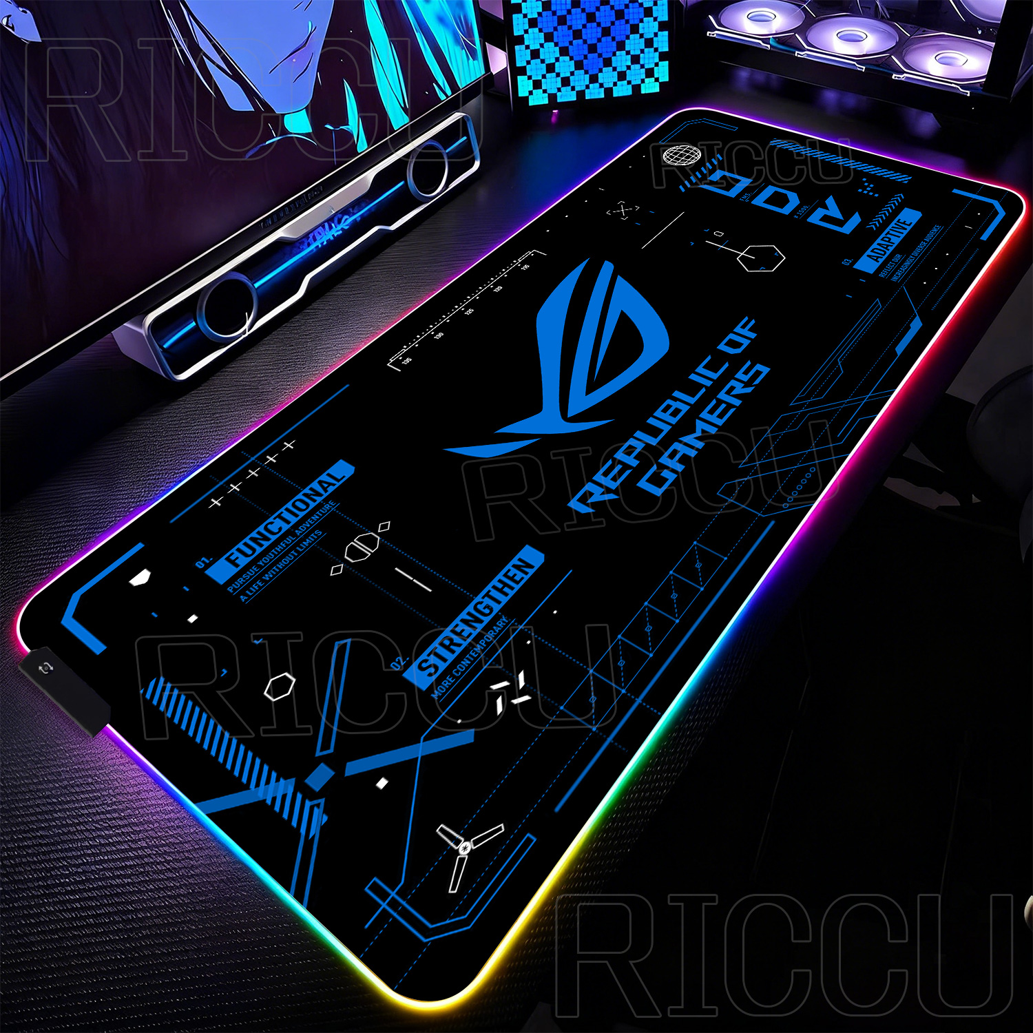 RGB XXL HD Printing Gaming Mat - Gaming Keyboard Corsair avaliação e preço