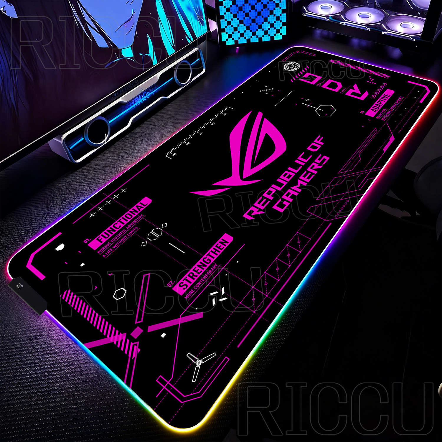 RGB XXL HD Printing Gaming Mat - Gaming Keyboard Corsair avaliação e preço