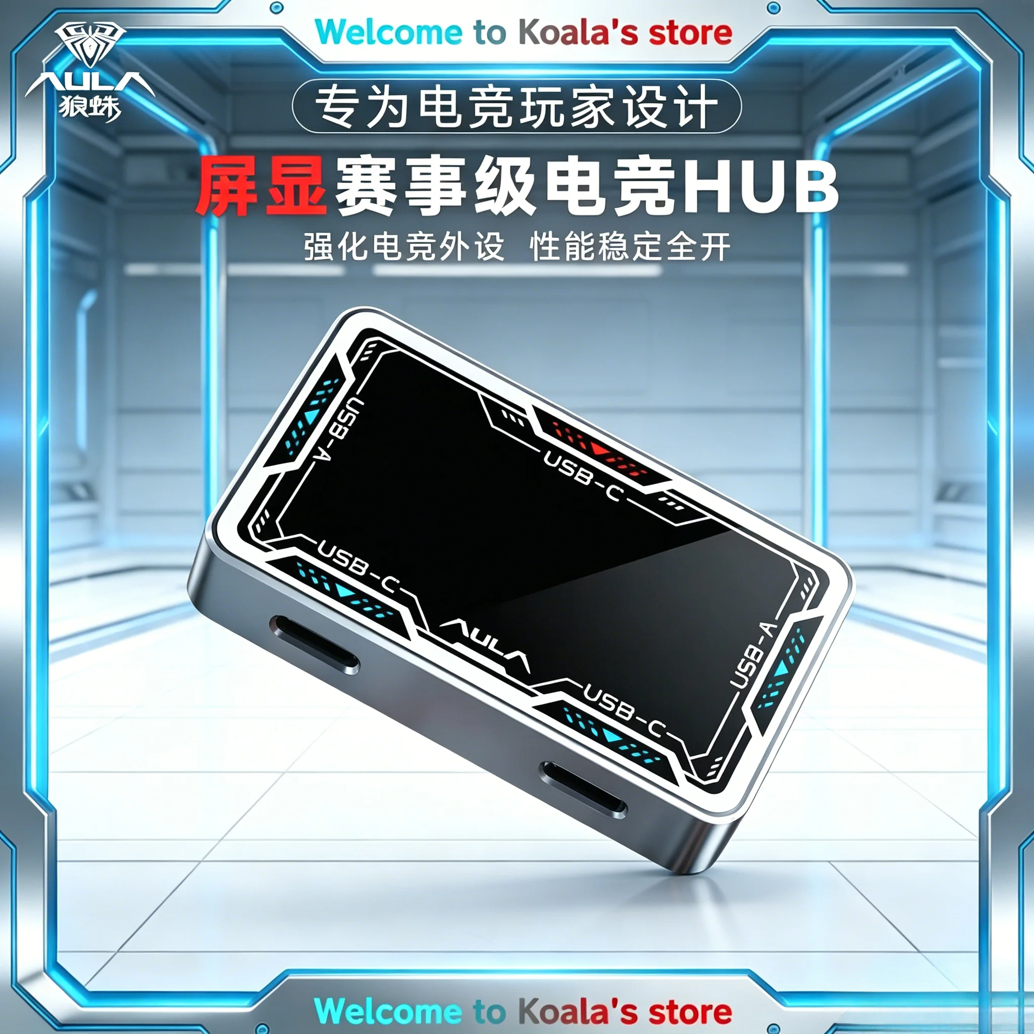 AULA Gaming USB Hub 8K High Sp - Gaming Keyboard Splitter avaliação e preço