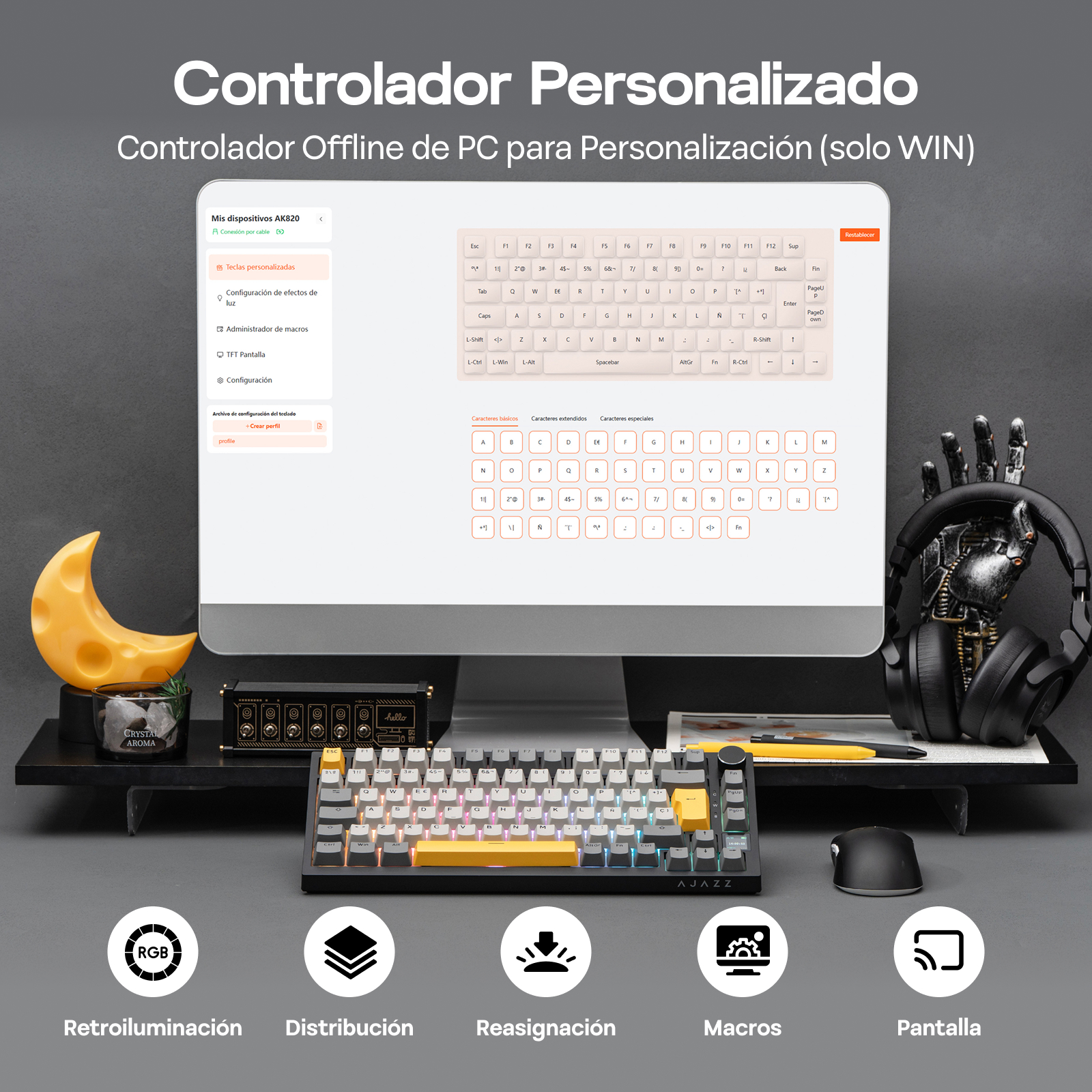 ISO-ES Layout EPOMAKER X AJAZZ - Gaming Keyboard Blue Switches avaliação e preço